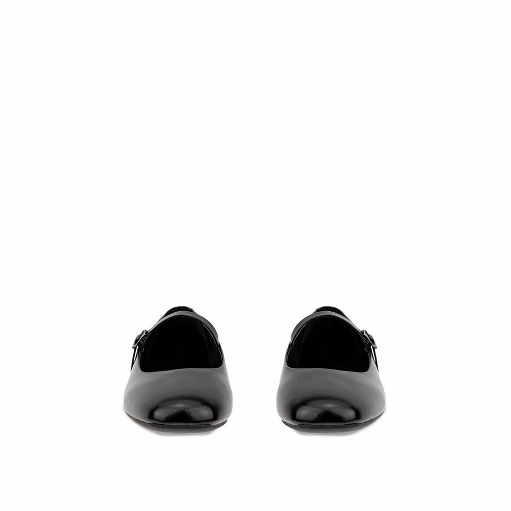 Ecco Black Leather Mary Jane Flats - Picture 5 of 12